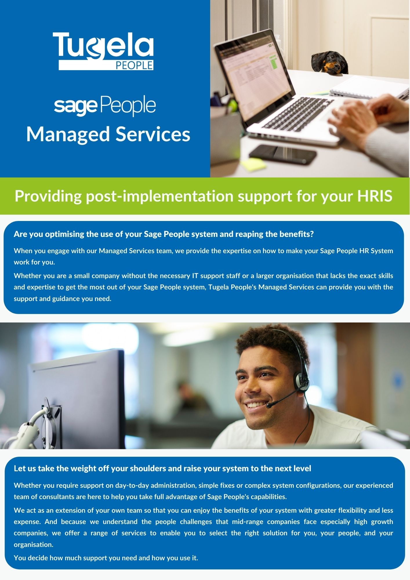 Offering Managed Services support for your Sage People HRIS. Learn more