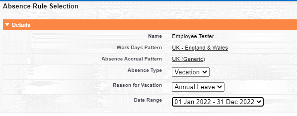 Sage People Absence Rule Selection Learn more