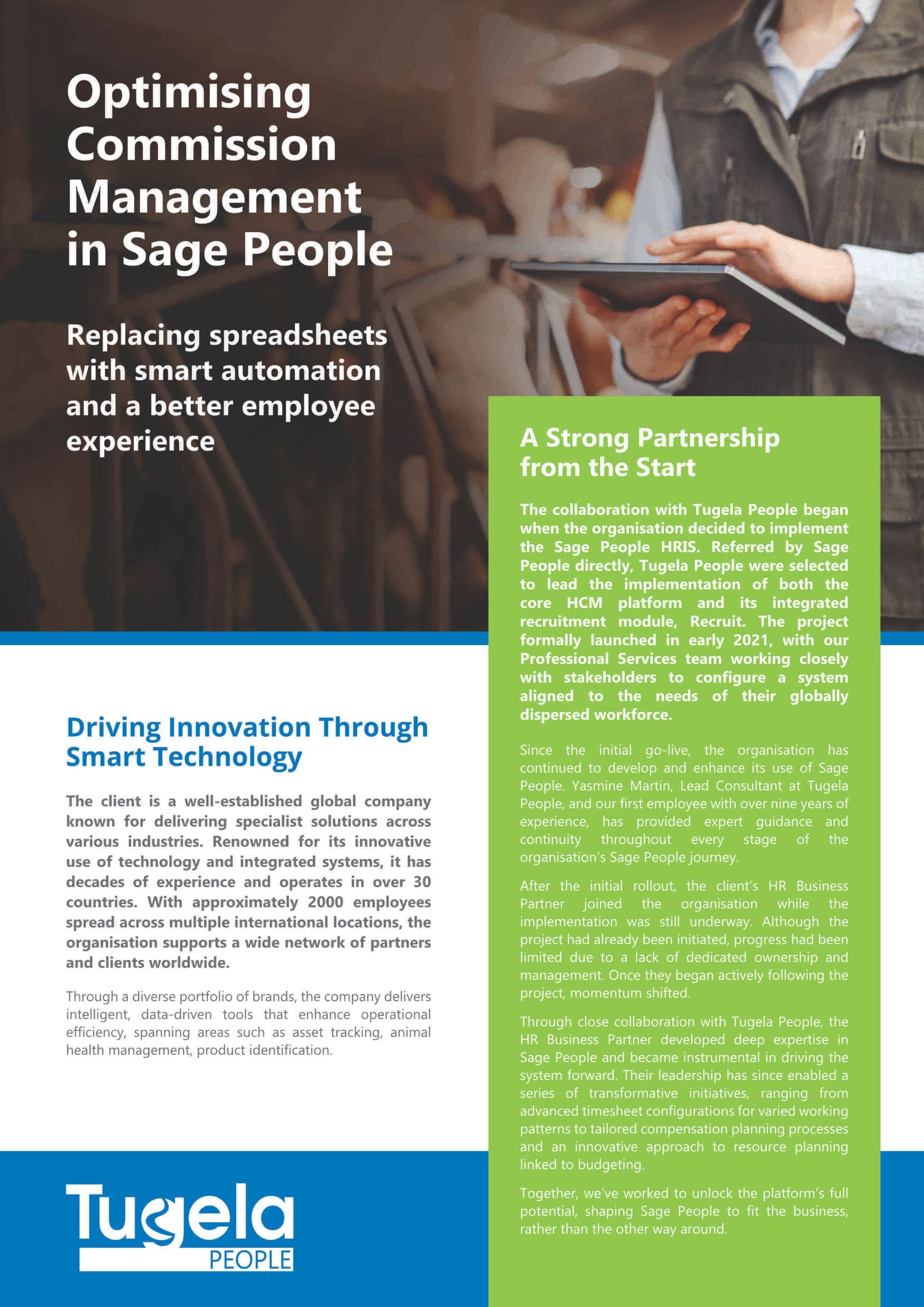 Replacing spreadsheets with smart automation in Sage People