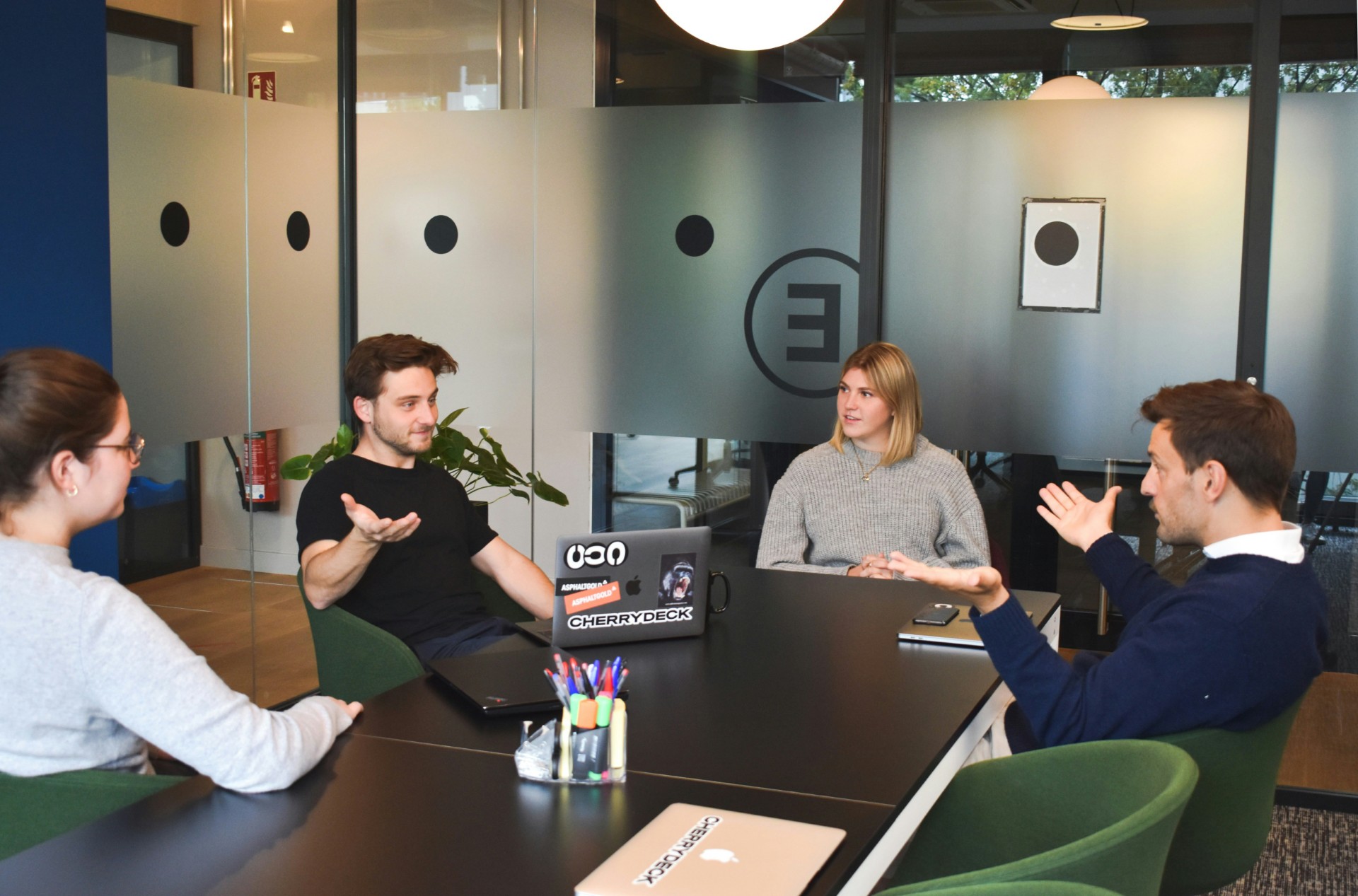 team in meeting room