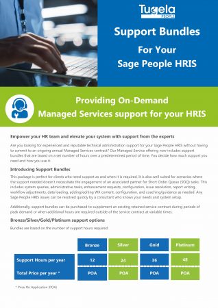 Sage People HRIS support on demand. Learn more.