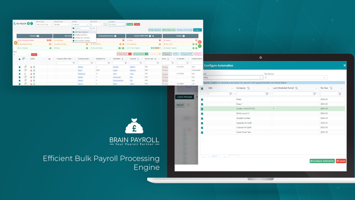 Simplify payroll management for companies handling multiple payrolls with Brain Payroll.