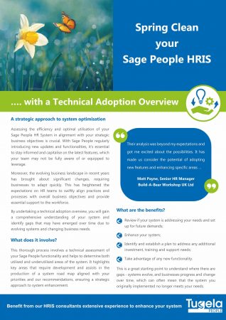 Spring Clean your Sage People HRIS. Find out more.