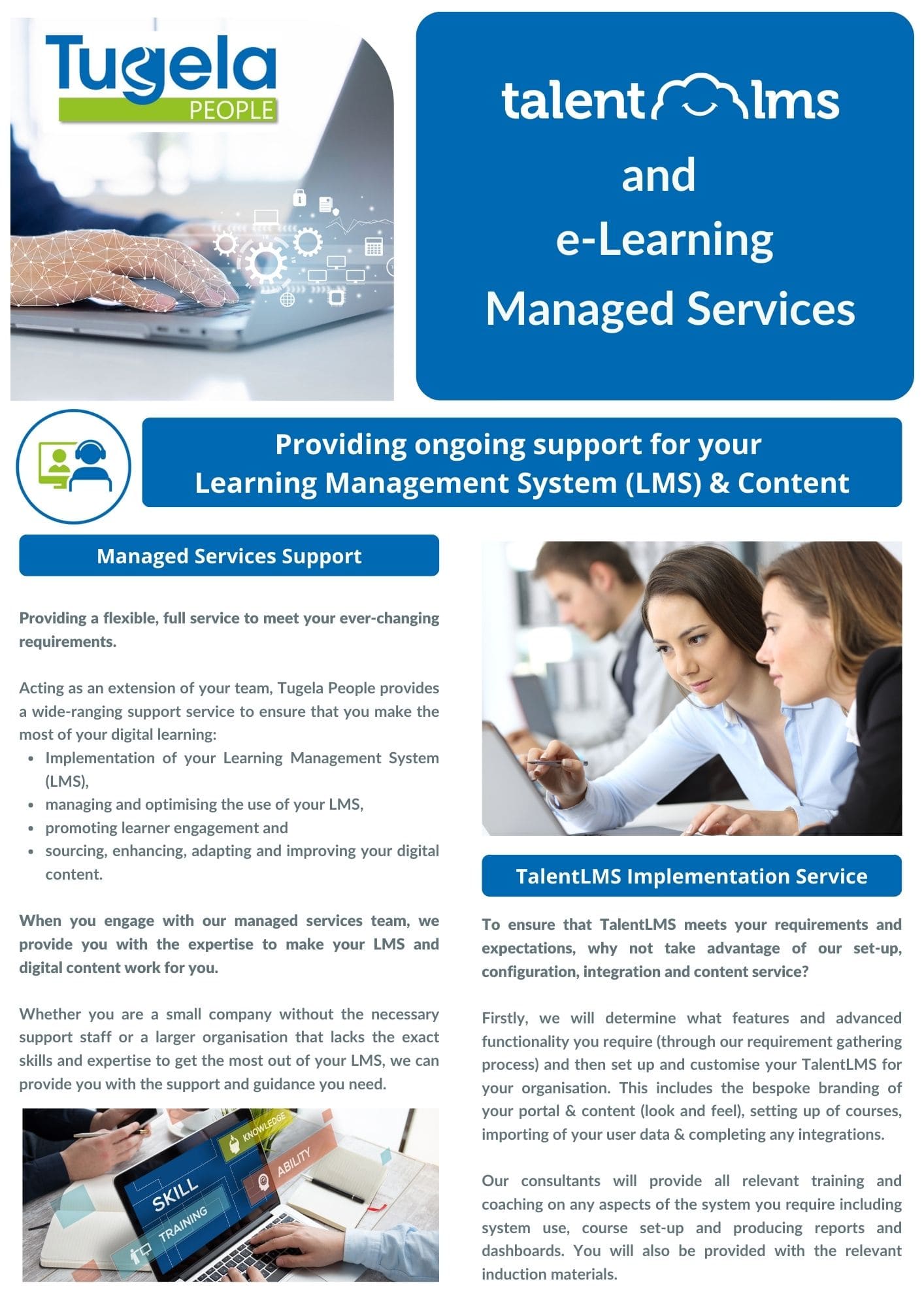 LMS Managed Services support and content management. More.
