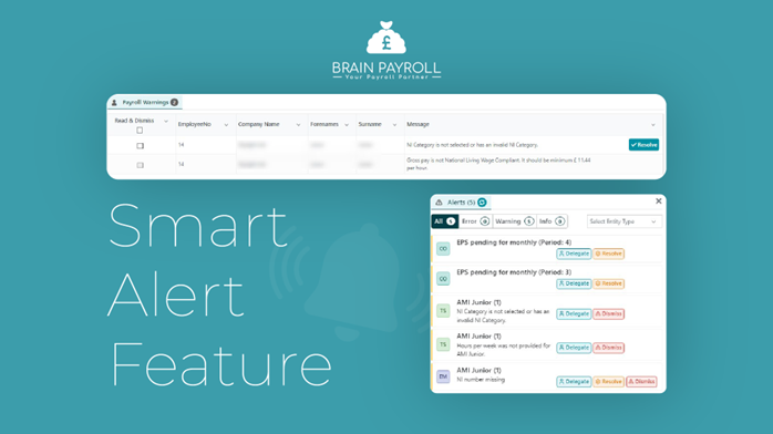 Stay informed throughout your payroll processing journey with Brain Payroll’s Smart Alert feature.