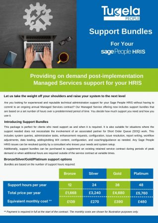 Bundled Managed Services support for your Sage People HR System. Learn more,